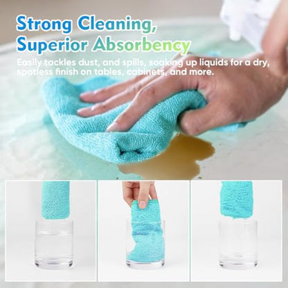 Microfiber Cleaning Cloth 12 Pack (Multicolor / 12.5 x 12.5 Inch)
