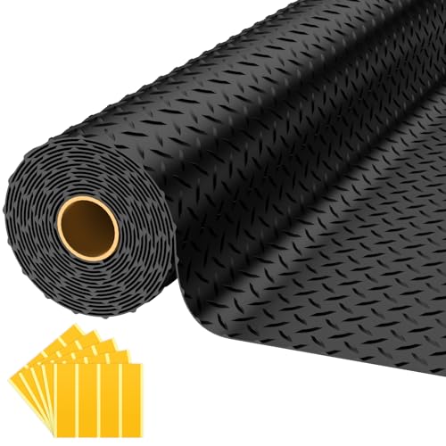8x25 FT Garage Floor Mat (8x25 FT / Black)