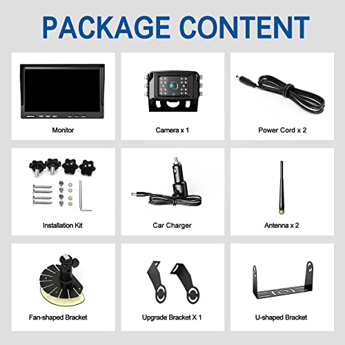 1080P Wireless Backup Camera System for RV Trailer Truck Camper (10'' 1 CAM)