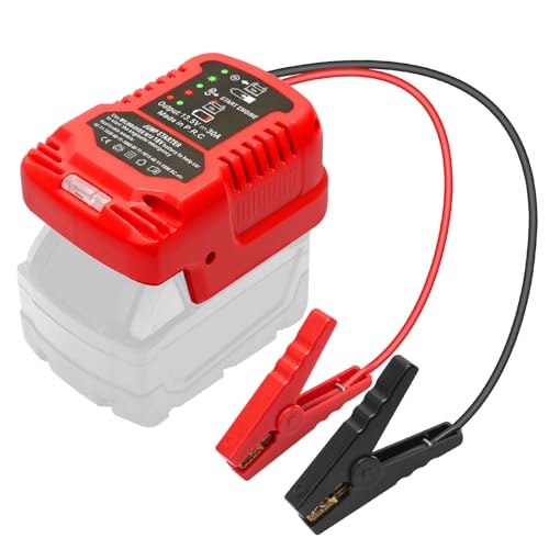 12V Jump Starter Adapter Compatible with Milwaukee 18V Batteries (Red-1PACK)
