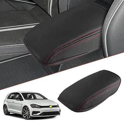 for 2013 2019 Volkswagen VW Golf 7 MK7 MK7.5 Central Console Armrest Rest Pad 2019 Golf 7 MK7 MK7.5 Center Console Seat Box Cover Protector Automotive Car Center Console Soft Cushion (2013-2019 Golf)