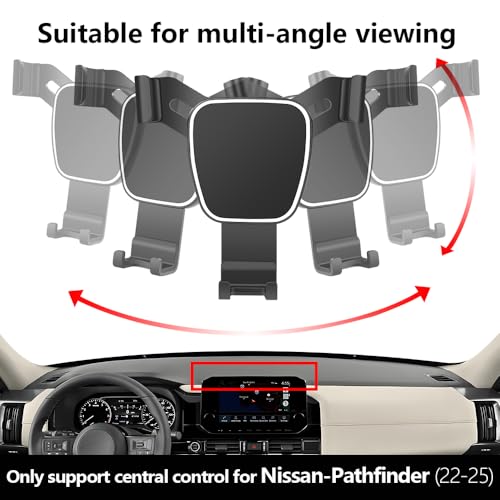 Car Phone Holder for Nissan Pathfinder 2022 2023 2024 2025 【Not Fit 2026】 Auto Accessories Navigation Bracket Interior Decoration Screen Dash Board Mobile Cell Phone Mount case (Phone Holder for Pathfinder 2022-2025)