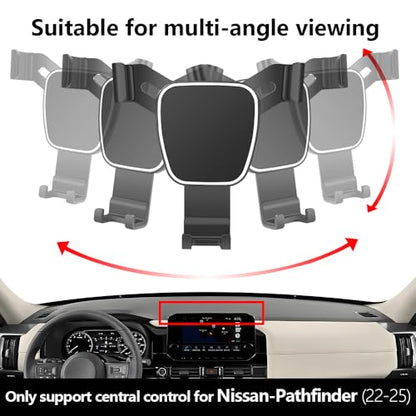 Car Phone Holder for Nissan Pathfinder 2022 2023 2024 2025 【Not Fit 2026】 Auto Accessories Navigation Bracket Interior Decoration Screen Dash Board Mobile Cell Phone Mount case (Phone Holder for Pathfinder 2022-2025)