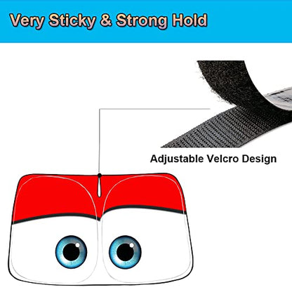 Windshield Sun Shade for 2017 (Red / Tesla Model Y/3 (Custom Fit))