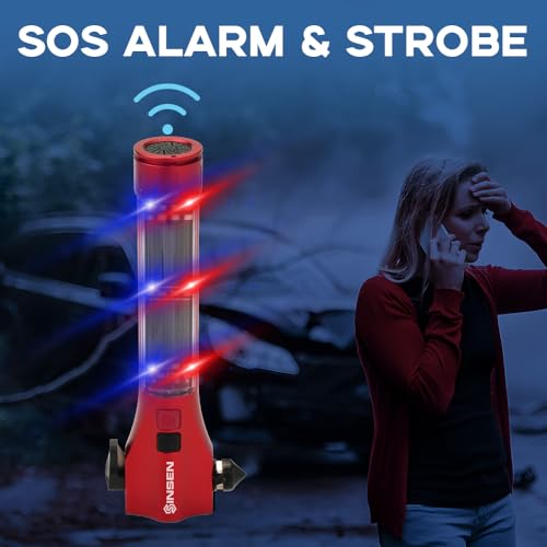 Emergency Flashlight for Car (Red / 7.8in)