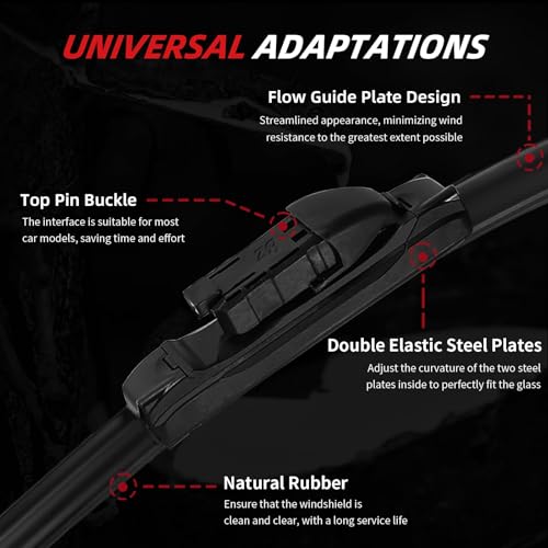 24"+21" Windshield Wiper Blades for Chevy Malibu 2009 (24"+21")
