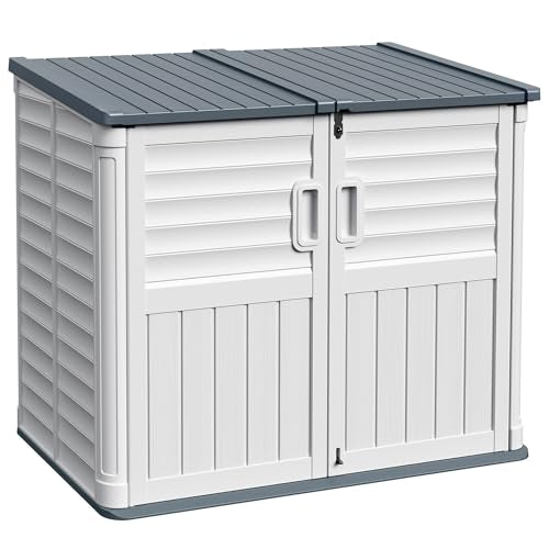 Outdoor Storage Shed (Beige / Storage shed without shelves)