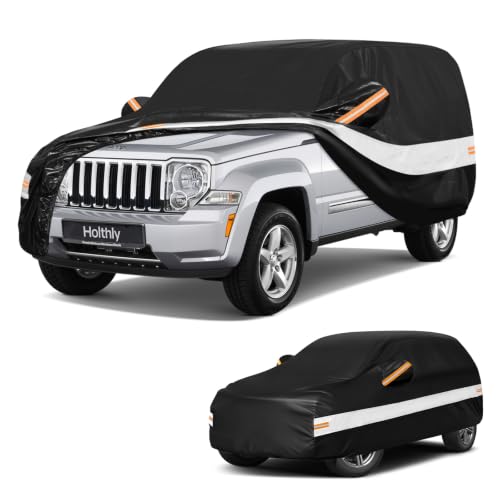 10 Layers SUV Car Cover Custom Fit for Jeep Liberty (Black Gray / Custom Fit for Jeep Liberty)