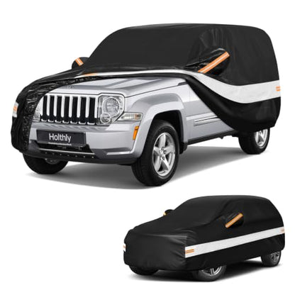 10 Layers SUV Car Cover Custom Fit for Jeep Liberty (Black Gray / Custom Fit for Jeep Liberty)
