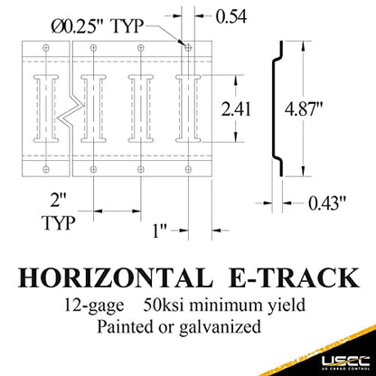 E Track Made in USA (100 rails)