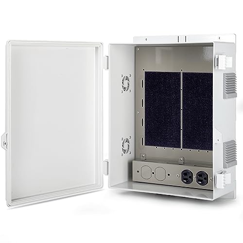 Outdoor Electrical Junction Box with High Power Outlet (16"H x 12"L x 5.9"W & Outlet)