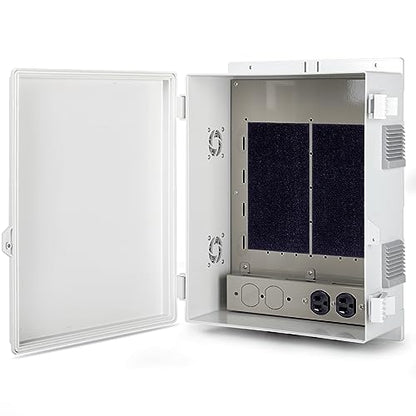 Outdoor Electrical Junction Box with High Power Outlet (16"H x 12"L x 5.9"W & Outlet)