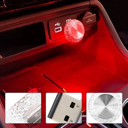 4PCS USB LED Car Interior Atmosphere Lamp (Red)