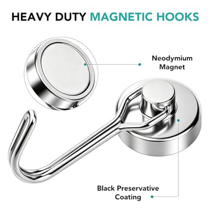 Magnetic Hooks (Silver / 0.79in)