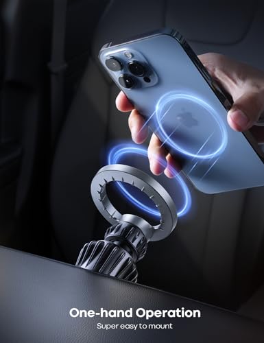 for MagSafe Car Mount Vent 20 Super Magnets Accessories for iPhone (NEW Upgraded - Silver)