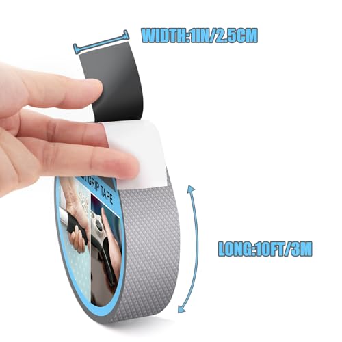 Rubber Grip Tape (1In x 10Ft / Gray)