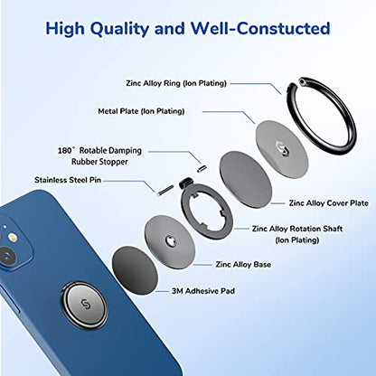 Cell Phone Ring Holder Stand (Gray / 1 Pack)