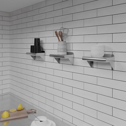 12 in. x 16 in. Stainless Steel Wall Mount Shelf (6 in. x 10 in.)