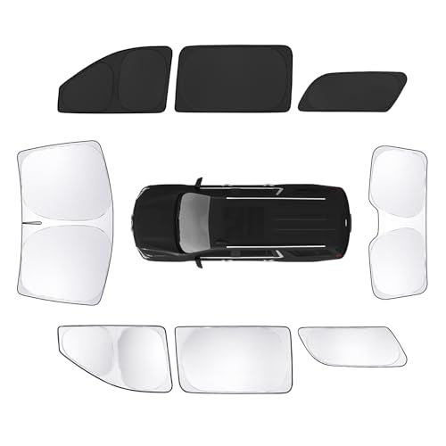 8pcs Car Window Shades for GMC Yukon XL&Chevy Suburban 2021 (for GMC Yukon XL/Chevy Suburban2021-2025 2026)