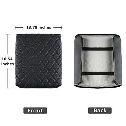 Center Console Cover Armrest Cover Cushion Fits Dodge RAM 1500 2500 3500 2009 2010 2011 2012 2013 2014 2015 2016 2017 2018 (PVC Leather-Black / for Bucket Console 2009-2018 Ram)