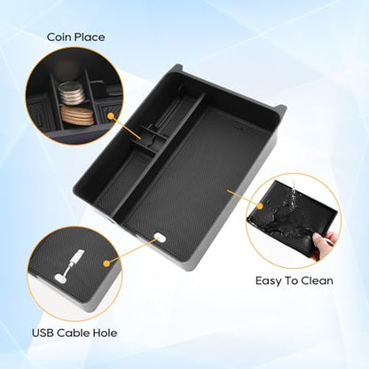 2026 Passport Center Console Organizer for 2026 Honda Passport Accessories ABS Plastic Armrest Console Glove Tray Compatible with 2026 Honda Passport RTL (2026 Honda Passport 1Pack Tray)