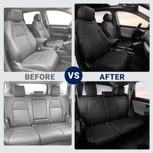 Custom for Honda CRV Seat Covers 2017 (Black / CR-V 2017-2022)