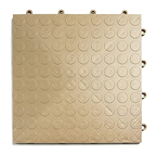 SnapLock GarageDeck 12"x12" Interlocking Garage Floor Tiles (48 Pack / Beige)