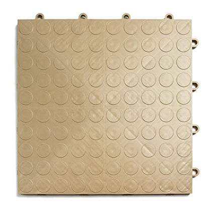 SnapLock GarageDeck 12"x12" Interlocking Garage Floor Tiles (48 Pack / Beige)