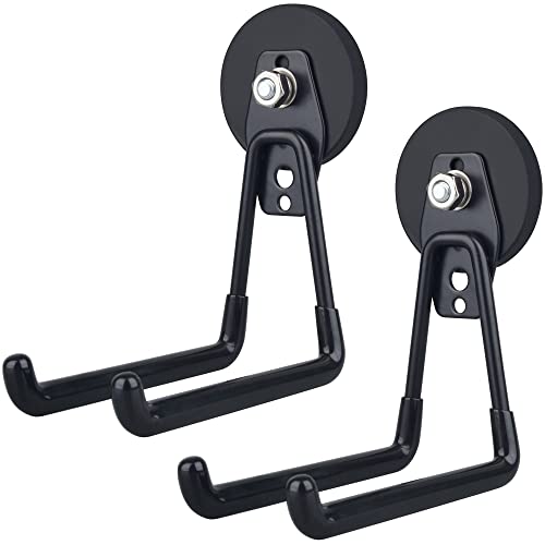 Magnetic Hooks (2.59INCH 2PACK Black Large Hooks)