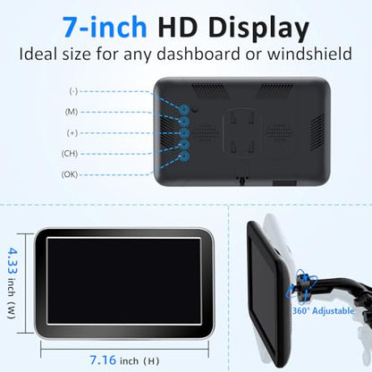 Wireless Backup Camera for Truck (7 Inch Monitor)