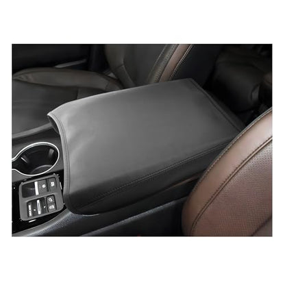 Center Console Cover Compatible with 2023 2024 2025 Honda Pilot & 2024 2025 Ridgeline & 2024 2025 2026 Honda Passport Accessories Armrest Console Cover Interior Accessories Leather (Without Pocket)