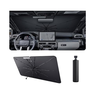 2025 4Runner Car Windshield Sun Shade Windshield Sunshade Umbrella [Star Fabric] Protect Car from Sun Rays&Heat Damage Keeps Vehicle Cool (2025 4Runner)