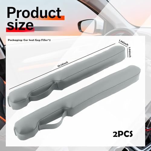2026 2PCS Upgraded Car Seat Gap Filler with Fixing Ring (Sage Green)