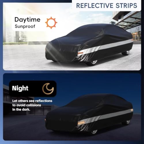Holhtly Car Cover Custom Fit for Dodge Charger (Black Gray / Custom Fit for Dodge Charger)