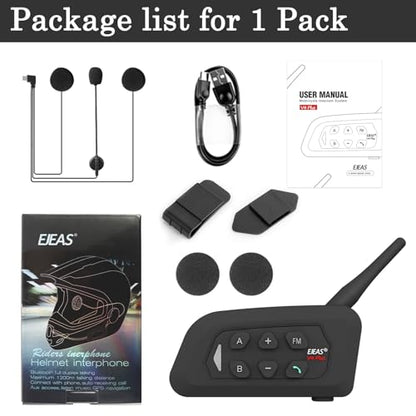 V4 Plus Motorcycle Bluetooth Helmet Intercom Headset (V4Plus 4Pack)