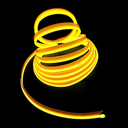 El Wire Yellow Interior Car LED Strip Lights (Yellow / 10 M)