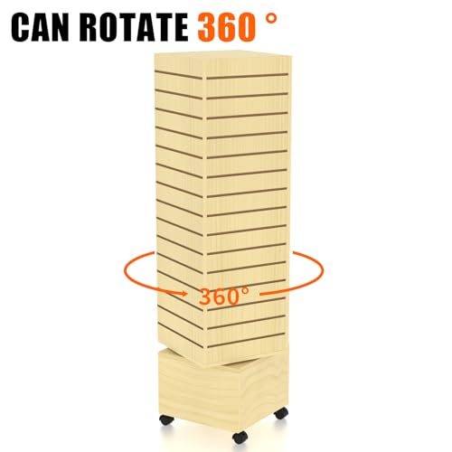 Rotating Slatwall Display Rack (Maple)