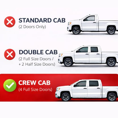 Rain Guards Fit for 2014 (2014-2018 Silverado/Sierra 1500 Crew Cab)