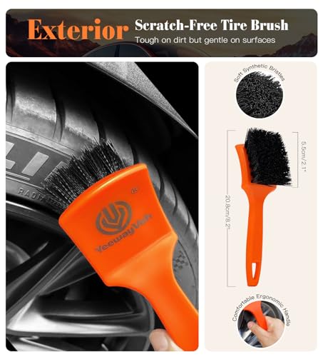7PCS Motorcycle Cleaning Kit (Orange / 7-Piece)