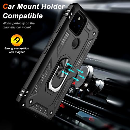 for Google Pixel 5 Case with Screen Protector (Black / Google Pixel 5)