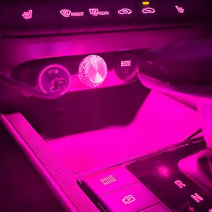 4PCS USB LED Car Interior Atmosphere Lamp (Pink Purple)
