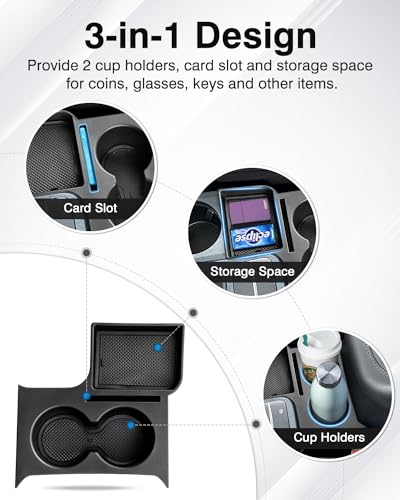 Maverick Cup Holder Insert Center Console Organizer for 2022 2023 2024 2025 Ford Maverick Accessories