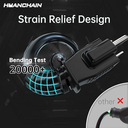 2 Pack Indoor Outdoor Black Extension Cord 25 FT 16 (25 FT-2pcs / 16/3 Extension Cord / Black)