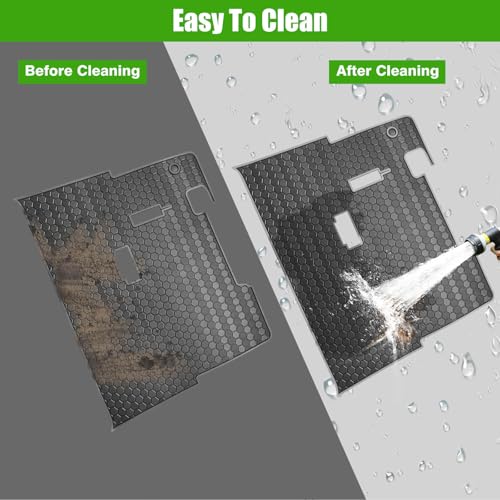 EZGO TXT Golf Cart Full Coverage Floor Liner Mat (Black Gray)