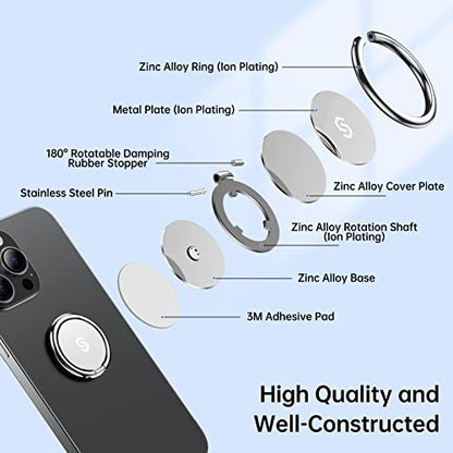 Cell Phone Ring Holder Stand (Silver / 1 Pack)