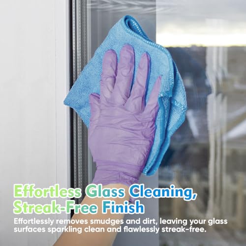 Blue Microfiber Cleaning Cloth 200PK (Blue / 12.5 x 12.5 Inch)