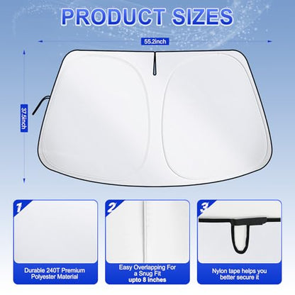 Car Windshield Sun Shade (Tesla Model Y)