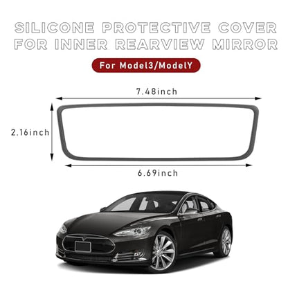 Car Rear View Mirror Protector Frame (Gray-1PCS)
