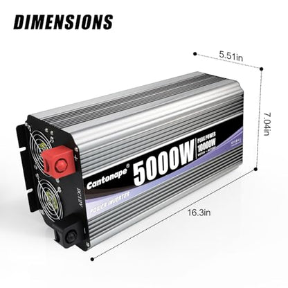 5000W Power Inverter 12V to 110V (Gray / 5000W-12V)