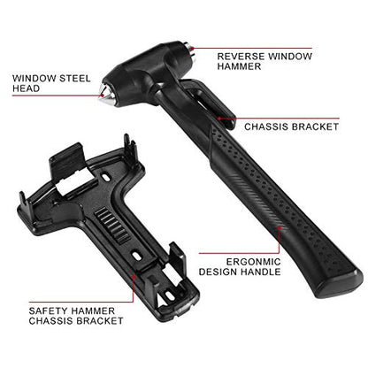 2 Pack Car Safety Hammer (Black)